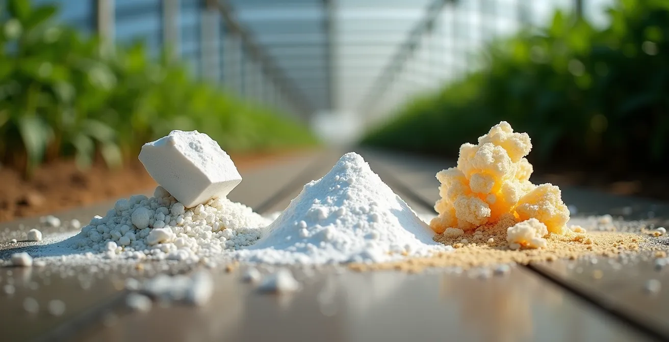 Visualización del antagonismo entre nutrientes en plantas cultivadas mostrando interacciones críticas