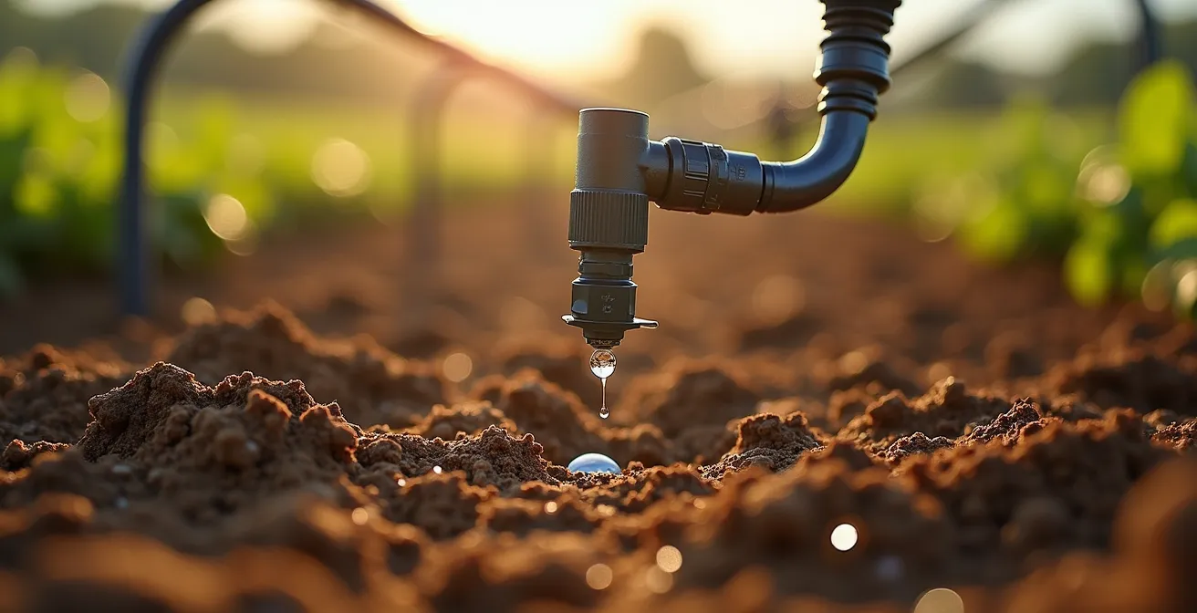Sistema de riego por goteo de precisión en invernadero español con sensores inteligentes